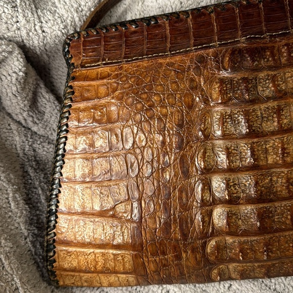 WOW!!! Genuine Alligator Very Vintage Bag/Satchel - Picture 2 of 13